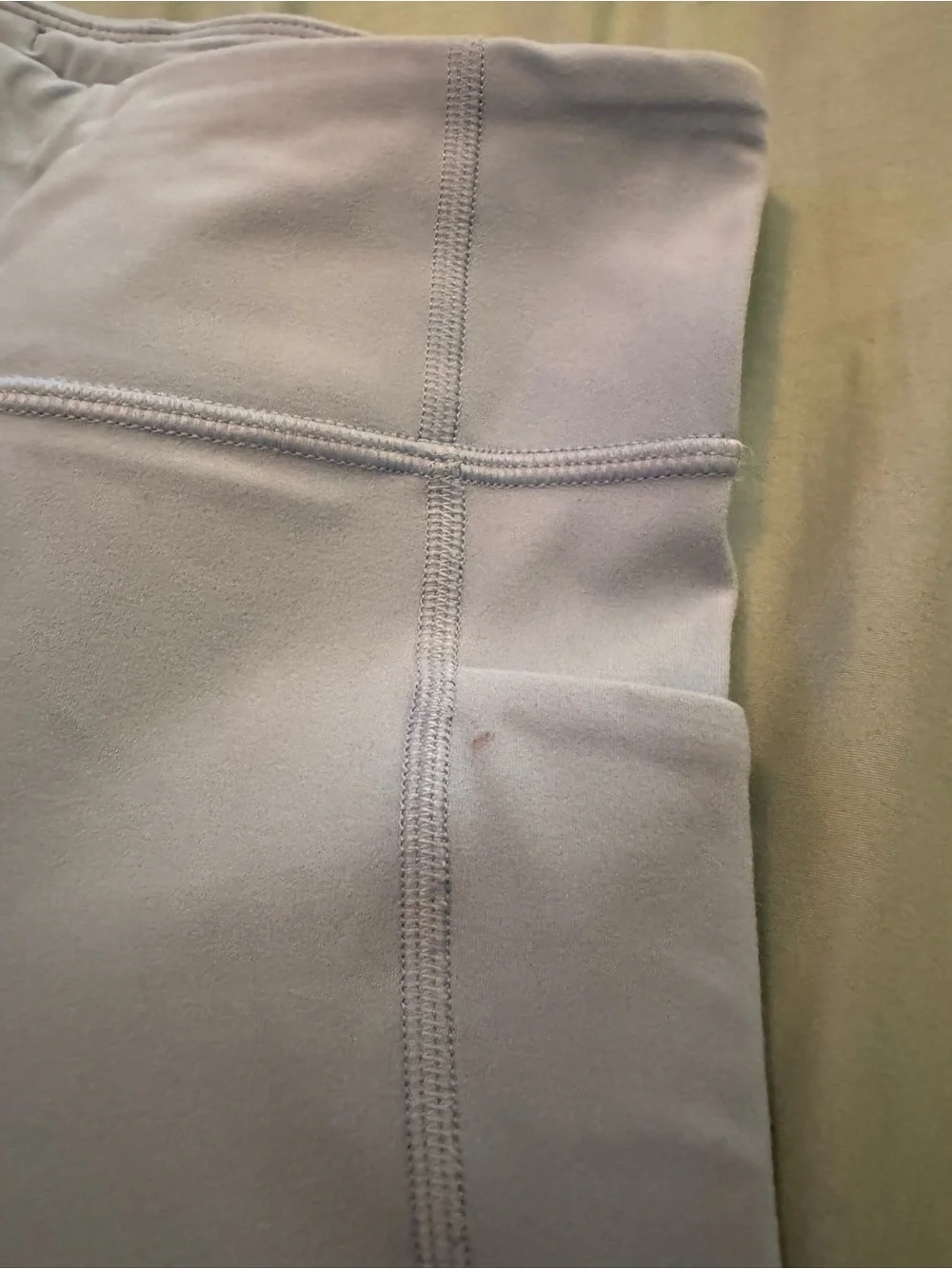 Athleta Girl Pale Blue High-Rise Leggings and zip neck sweatshirt